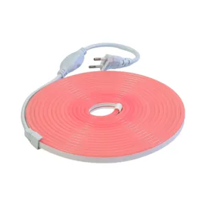 Banda LED Neon Flexibila 5 Metri Roz, IP67, Iluminat Ambiental Interior Exterior, RIXME