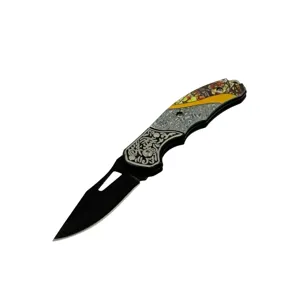 Cuțit de Buzunar Pliabil – Mâner Grav gravat, Design Elegant și Compact