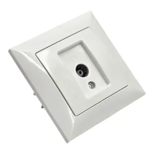 Priză Antenă TV Încastrabilă pentru Conectare Cablu Coaxial și Recepție Semnal TV