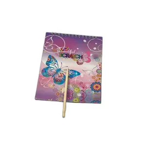 Caiet de Desen Răzuibil cu Spirala – Diverse Modele, Format A5, File de Zgârietură
