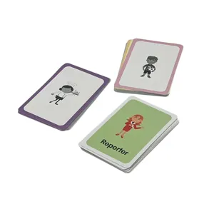 Set 36 Cartonașe Educative – Meserii în Limba Engleză, Cartonașe Groase cu Ilustrații Atractive, Ideal pentru Învățarea Vocabularului prin Joc