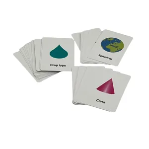 Set 36 Cartonașe Educative – Forme și Corpuri Geometrice, Cartonașe Groase cu Ilustrații și Denumiri în Limba Engleză, Ideal pentru Învățare Vizuală și Activități Didactice