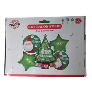 Set 5 Baloane de Crăciun, Decorațiuni Festive pentru Sărbători și Petreceri