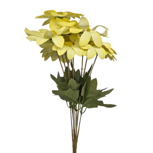 Buchet de Margarete Artificiale, Flori Decorative cu Aspect Natural pentru Vaze și Aranjamente Florale, 38 cm, Galben