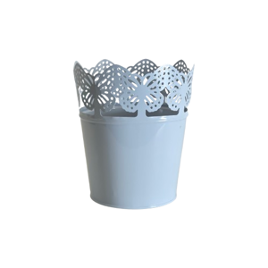 : Ghiveci Metalic Decorativ 13 x 15 x 9.8 cm pentru Flori și Plante, Design Elegant pentru Decor Interior și Exterior