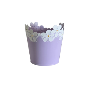 Ghiveci Metalic Decorativ 13 x 13 x 9.8 cm pentru Flori și Plante, Design Elegant pentru Decor Interior și Exterior
