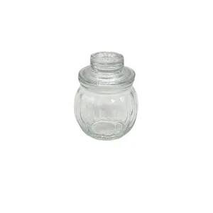Borcan din Sticlă pentru Condimente cu Capac Decorativ Model Floare 5 x 10 cm, Recipient pentru Depozitare Condimente, Sare, Zahăr, Ierburi Aromatice și Ingrediente Uscate