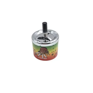 SCRUMIERĂ METALICĂ ROTUNDĂ CU CLAPĂ 9×12 CM – ANTI-VÂNT, PENTRU INTERIOR ȘI EXTERIOR