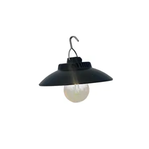 Lampă LED Suspendabilă cu Agățătoare Metalică, Bec Tip Filament, Lumină Caldă, Design Retro-Industrial, Portabilă pentru Terasă, Foișor sau Camping