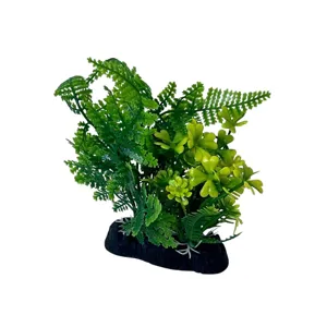 Plantă Artificială pentru Acvariu – Decor Acvatic din Plastic cu Bază Stabilă, Culoare Verde