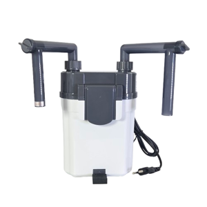 Filtru extern acvariu cu sistem dublu admisie și evacuare, alimentare la priză, design compact cu tuburi rigide