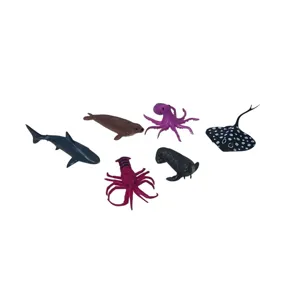 Set 6 Figurine Animale Marine pentru Acvariu – Ornamente Decor Acvatic din Plastic Rezistent