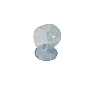 Suport Ventuză Transparent cu Recipient pentru Acvariu – Fixare Hrănitor sau Accesorii, Plastic Rezistent