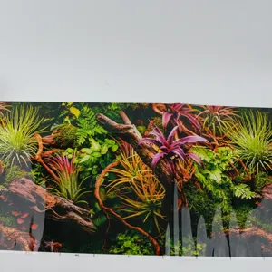 Fototapet dublu pentru acvariu, 2 fete cu peisaje naturale, fundal decorativ rezistent la apa