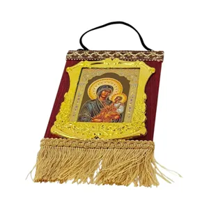 Ornament decorativ tip pandantiv, placă de densitate, cu șnur pentru agățare