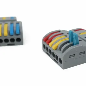 Conector pentru Cablu 2 Intrări, 6 Ieșiri – Distribuitor Electric Compact și Rezistent pentru Sisteme Electrice și Iluminat
