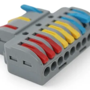 Conector pentru Cablu 2 Intrări, 9 Ieșiri – Distribuitor Electric Rezistent și Compact pentru Sisteme Electrice și Iluminat