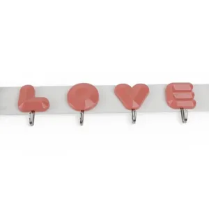 Cuier cu 6 Agățătoare „I Love You” – Roz Somon, Elegant și Practic pentru Organizare