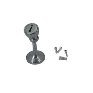 Opritor Magnetic pentru Ușă din Inox – Sistem de Fixare cu Șuruburi, Prindere Puternică, Montaj pe Podea sau Perete, 1 Bucată, Finisaj Satinat