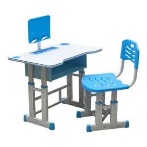 Măsuță Reglabilă cu Scăunel pentru Copii, Birou Ergonomic pentru Scris, Desen, Citit și Învățare
