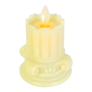 Candelă decorativă LED 5*8 cm, lumânare artificială cu suport ornamental