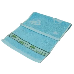 Prosop Copii 25x50 cm din Bumbac – Mașinuțe și Stele, Culori Variate, Ideal pentru Grădiniță