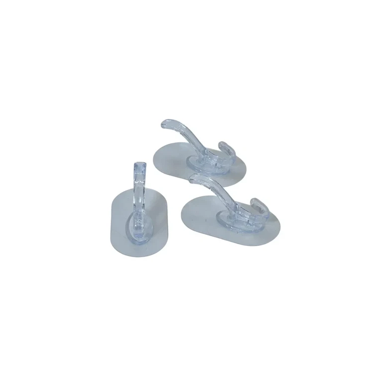 Set 3 Agățători Adezive Transparente – Capacitate 2KG