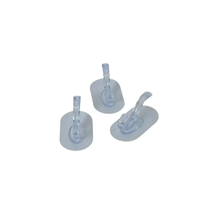 Set 3 Agățători Adezive Transparente – Capacitate 2KG