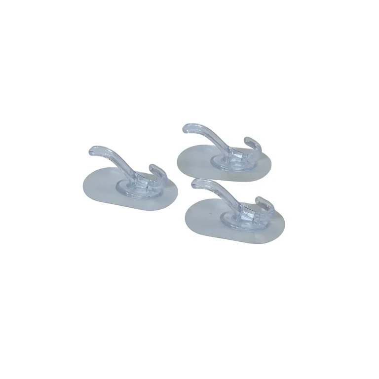 Set 3 Agățători Adezive Transparente – Capacitate 2KG