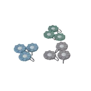 Set 3 Agățători Adezive în Formă de Floare – Disponibile în Mai Multe Culori ,Suport pentru Perete