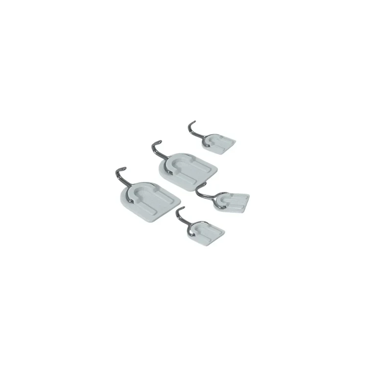 Set 5 Agățători Autoadezive cu Cârlig – Suport 2KG, Alb