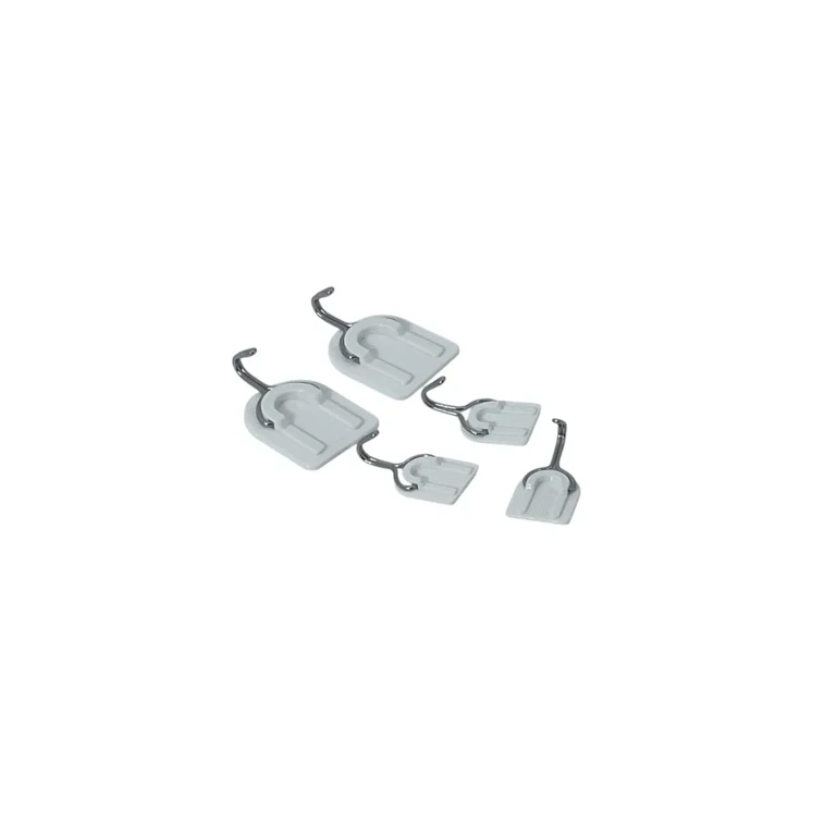 Set 5 Agățători Autoadezive cu Cârlig – Suport 2KG, Alb