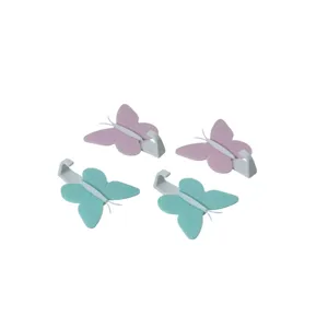 Set 2 Agățători Adezive Fluture – 2KG, Diverse Culori