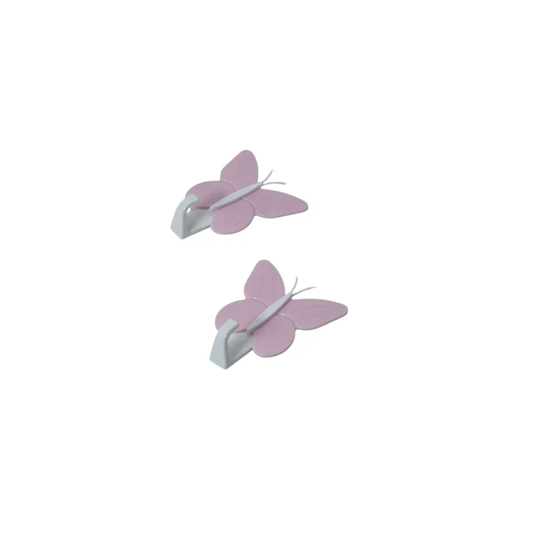 Set 2 Agățători Adezive Fluture – 2KG, Diverse Culori