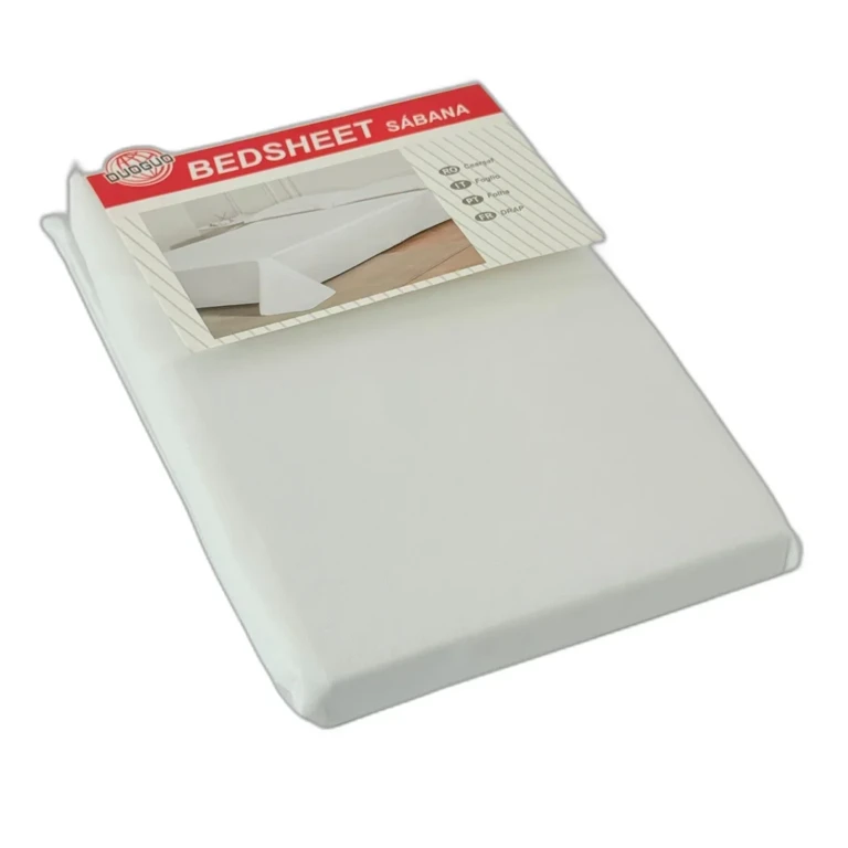Cearceaf Pat 200x245 cm, Alb, Simplu, Material Moale