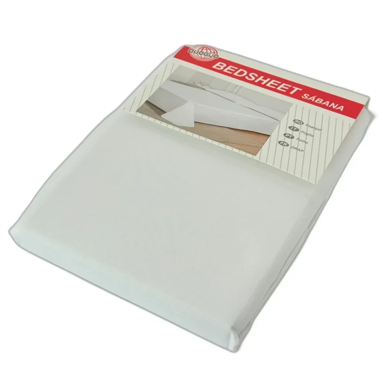 Cearceaf Pat 200x245 cm, Alb, Simplu, Material Moale