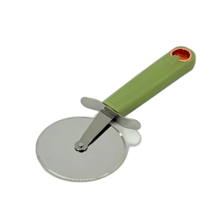 Rola Taiat Pizza Inox, Lama Rotativa, Maner Ergonomic Verde