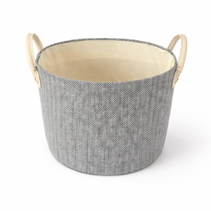 Cos depozitare captusit 27x21.5x16.5 cm, organizator textil cu manere, cos depozitare haine, jucarii, accesorii, design modern
