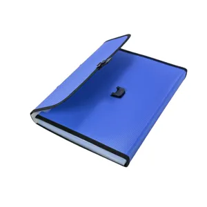 Dosar Tip Acordeon cu Închidere A4 – 13 Compartimente, Plastic Colorat, Organizator Documente