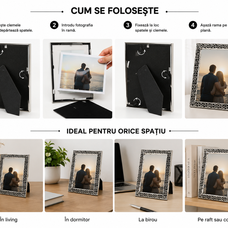 Ramă Foto Decorativă pentru Fotografii și Amintiri