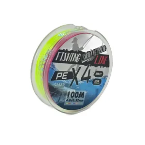 Fir Textil Pescuit DUOGUO PE X4 – 100 m, 0.32 mm, Rezistență 22.6 kg / 48 lb, 4 Fire Împletite, 328 FT, Disponibil în Vișiniu, Gri, Verde, Portocaliu, Verde Neon
