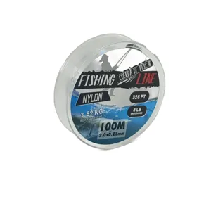 Fir de Pescuit Nylon DUOGUO – 100 m, 0.23 mm, Rezistență 3.62 kg / 8 lb, Transparent, Durabil, 328 FT, Ideal pentru Apă Dulce și Sărată