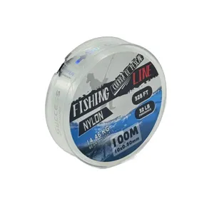 Fir de Pescuit Nylon DUOGUO – 100 m, 0.50 mm, Rezistență 14.46 kg / 32 lb, Transparent, 328 FT, Monofilament Ultra Rezistent pentru Capturi Mari, Apă Dulce și Sărată