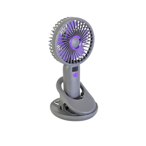 Mini ventilator de mână portabil reîncărcabil cu suport și clemă, încărcare USB și design compact pentru birou și călătorii