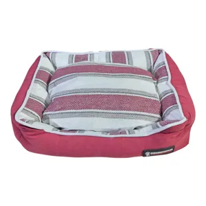 Pat pentru Animale cu Pernă 36 x 28 x 12 cm – Culcuș Textil pentru Câini și Pisici de Talie Mică, Margini Ridicate