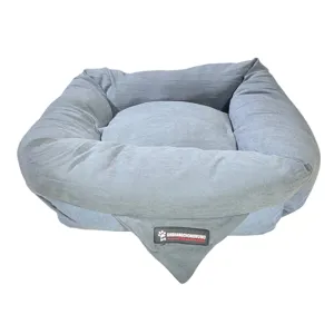 Pat pentru Animale cu Pernă 42 x 42 x 15 cm – Culcuș Textil Confortabil pentru Câini și Pisici, Margini Înălțate