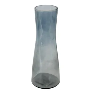 Vază din sticlă cu design texturat, verde, ideală pentru decor interior – 25 cm
