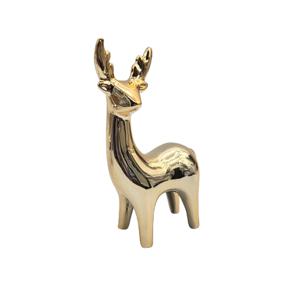 Obiect Decorativ Ceramic Cerb 8.5 x 4.3 x 16 cm, Figurină Elegantă pentru Decor Interior, Accesoriu pentru Living, Dormitor sau Birou