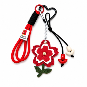 Breloc Decorativ Floare, Accesoriu pentru Chei, Geantă sau Rucsac, Design Elegant și Atrăgător pentru Utilizare Zilnică