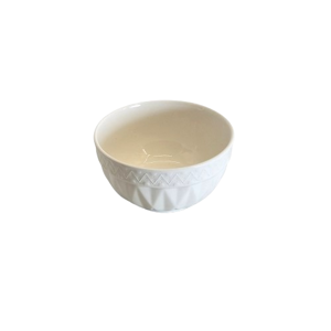 Bol Ceramic cu Bordură Dantelată 11.4CM, Bol pentru Servire și Desert, Design Elegant 4.5 Inch